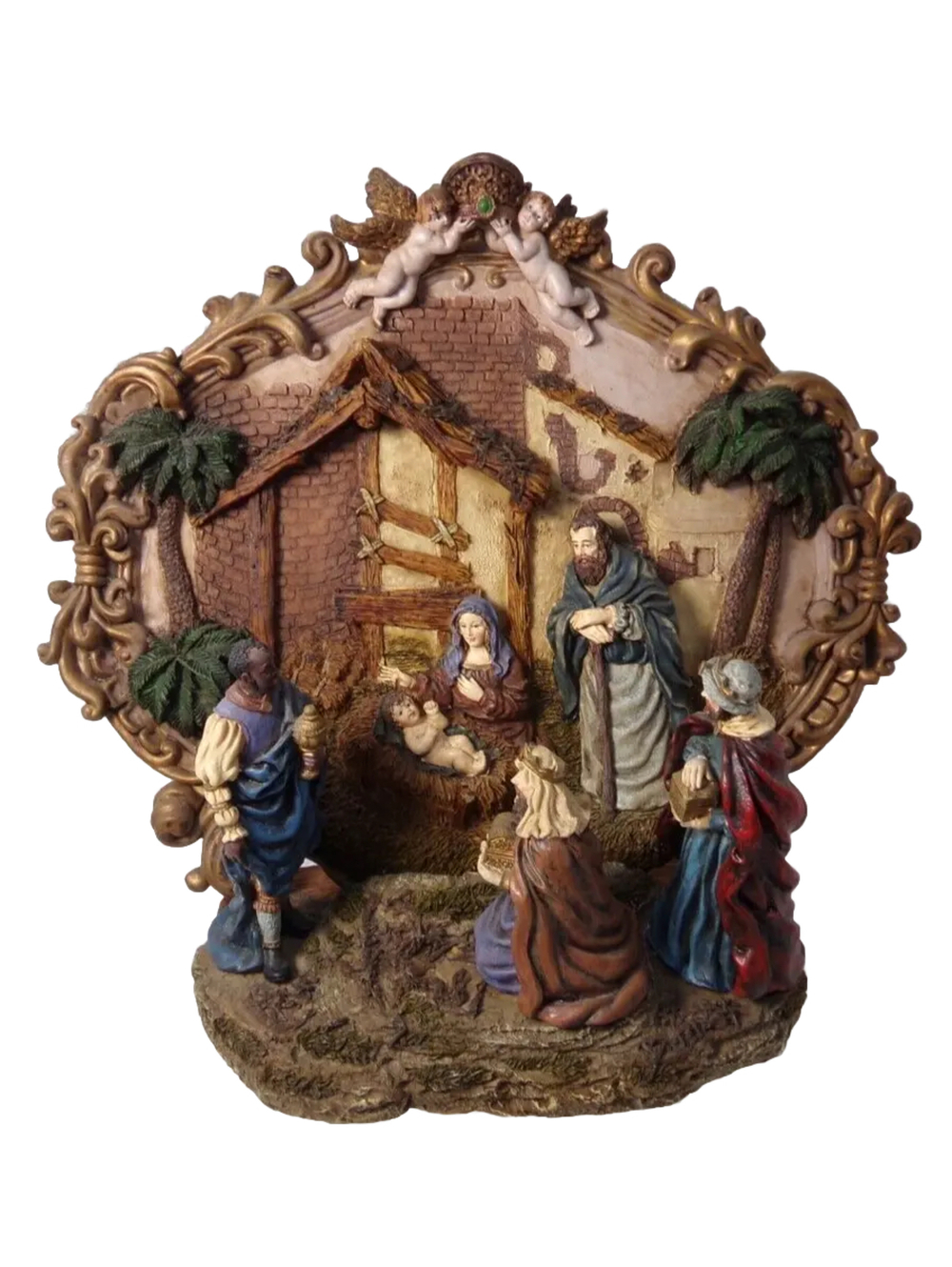 Christmas Ceramic Nativity Mary Joseph Jesus and the three king's Piece. - Picture 1 of 16